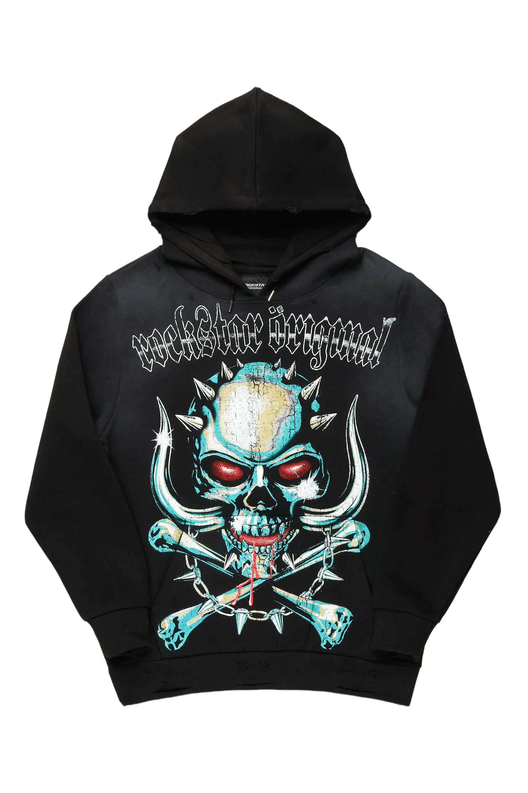 Breezy Outfits Inner Luv Black Distressed Graphic Hoodie