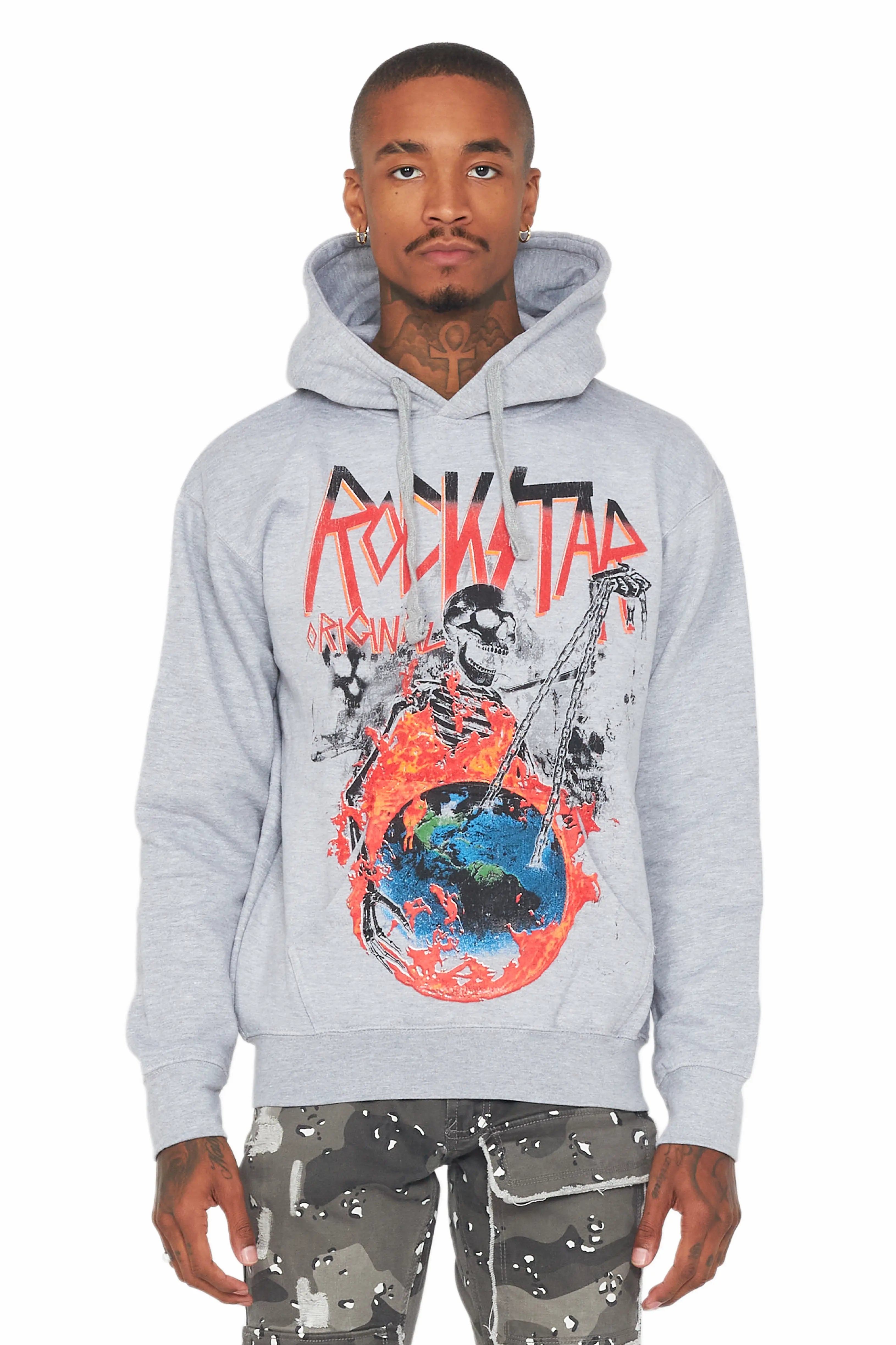 Noble Temperament Barrett Grey Graphic Hoodie