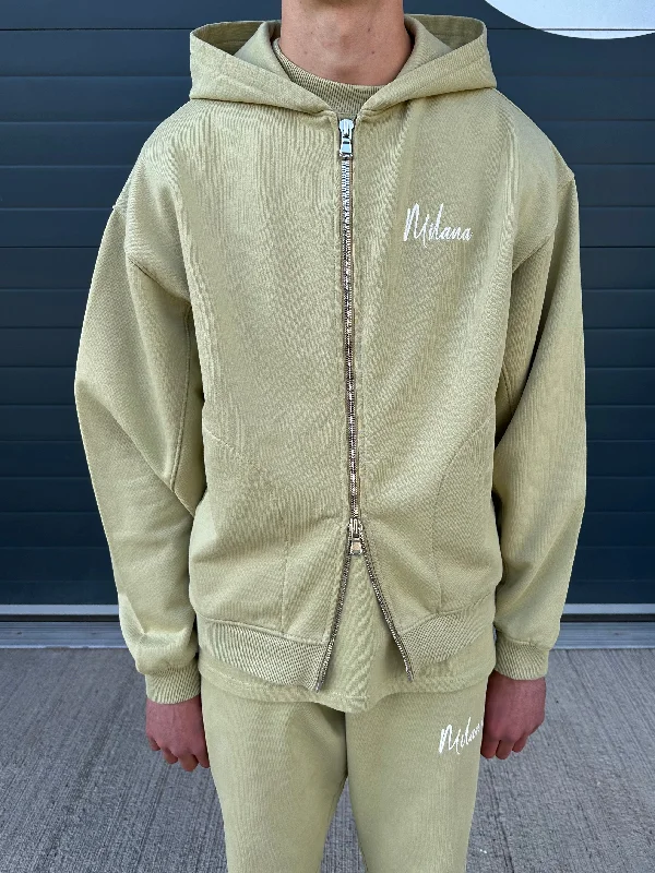 Versatile Items Sage Essential Zip Hoodie.