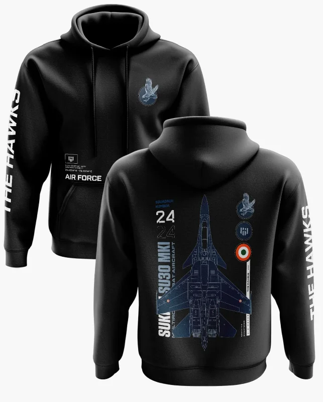Retro Fashion The Hawks Sukhoi SU 30 Snow Soft Premium Hoodie