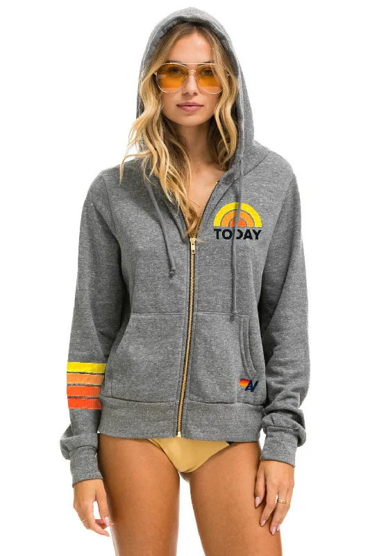 Elegant And Charming TODAY SHOW ZIP HOODIE - HEATHER