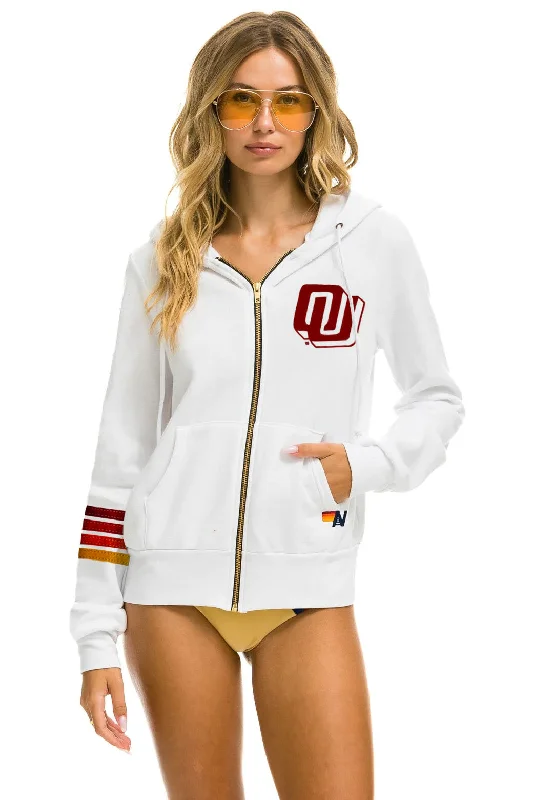 Classic Choice UNIVERSITY OF OKLAHOMA SOONERS ZIP HOODIE - WHITE
