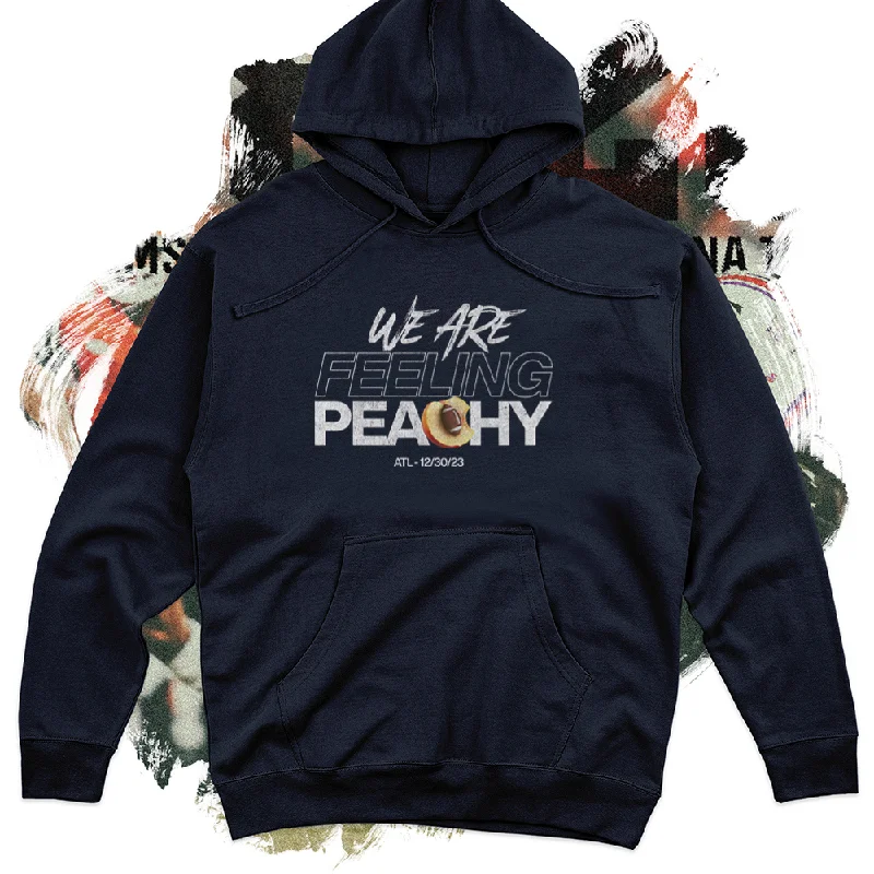 Avant-garde Design We Are Feeling Peachy Football Midweight Hoodie