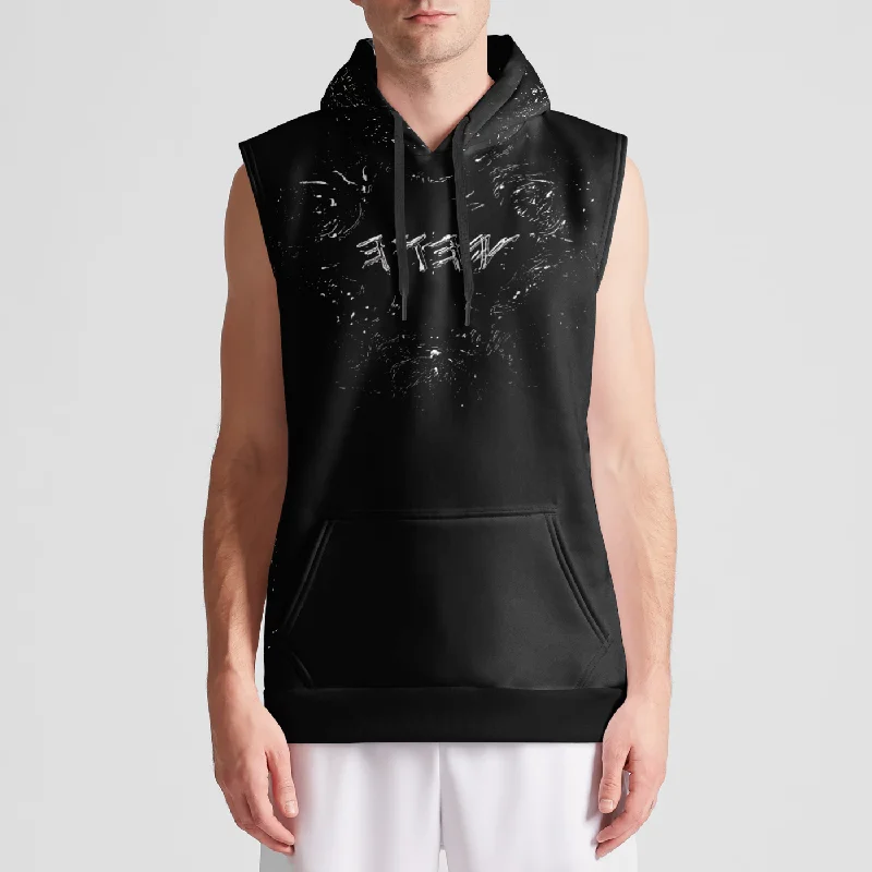 Luxury Customization Yahuah Logo 01-01 Men's Designer Poly Tech Fleece Sleeveless Pullover Hoodie
