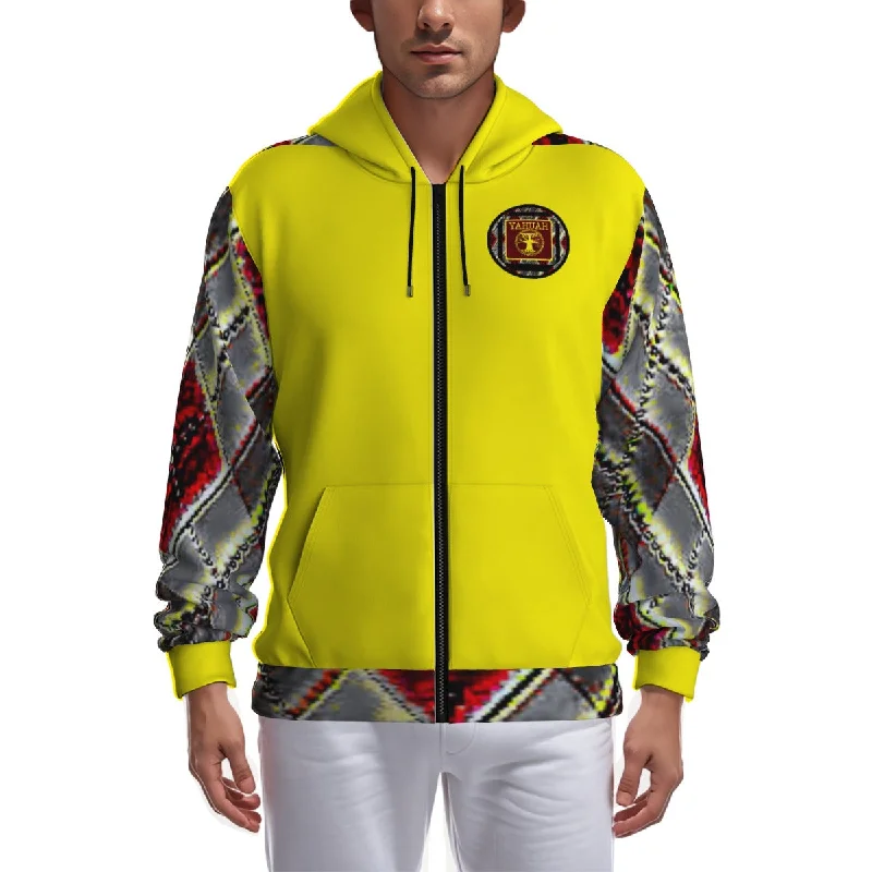 High Street Series Yahuah Logo 02-02 Men's Designer Full Zip Hoodie