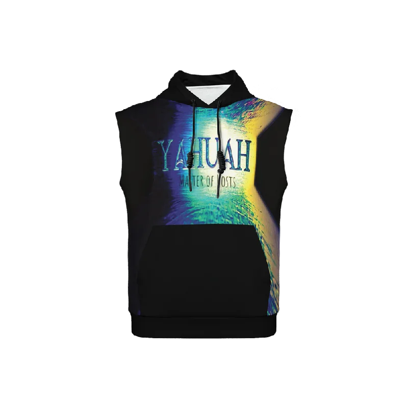 Leisure Sports Yahuah-Master of Hosts 02-01 Men's Designer Sleeveless Pullover Hoodie