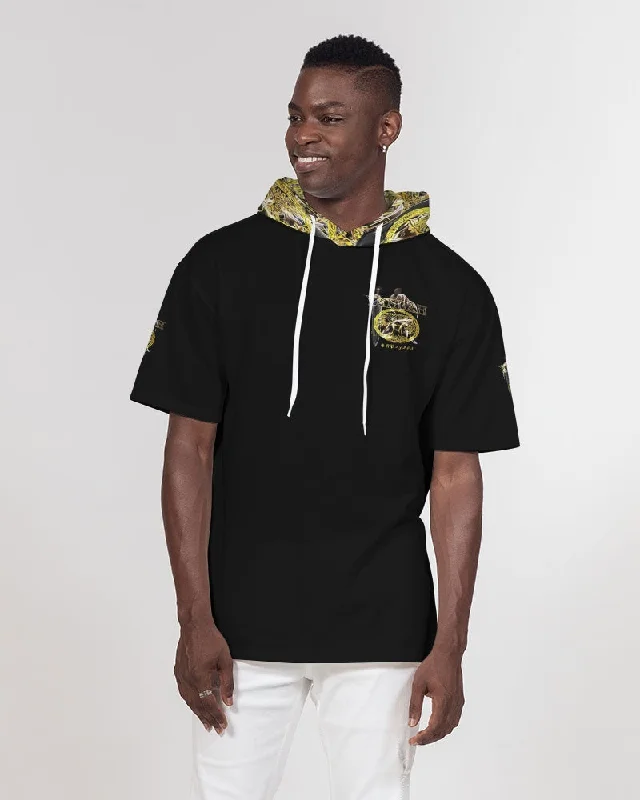 Stylish Comfort Yahuah-Name Above All Names 03-01 Royal Men's Designer Premium Heavyweight Short Sleeve Pullover Hoodie