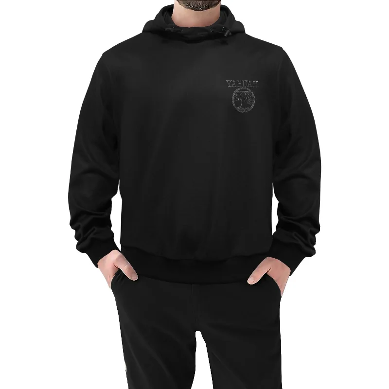 Luxe Comfort Yahuah-Tree of Life 02-04 Men's Designer High Neck Fleece Lined Pullover Hoodie Luxe Comfort Yahuah-Tree of Life 02-04 Men's Designer High Neck Fleece Lined Pullover Hoodie