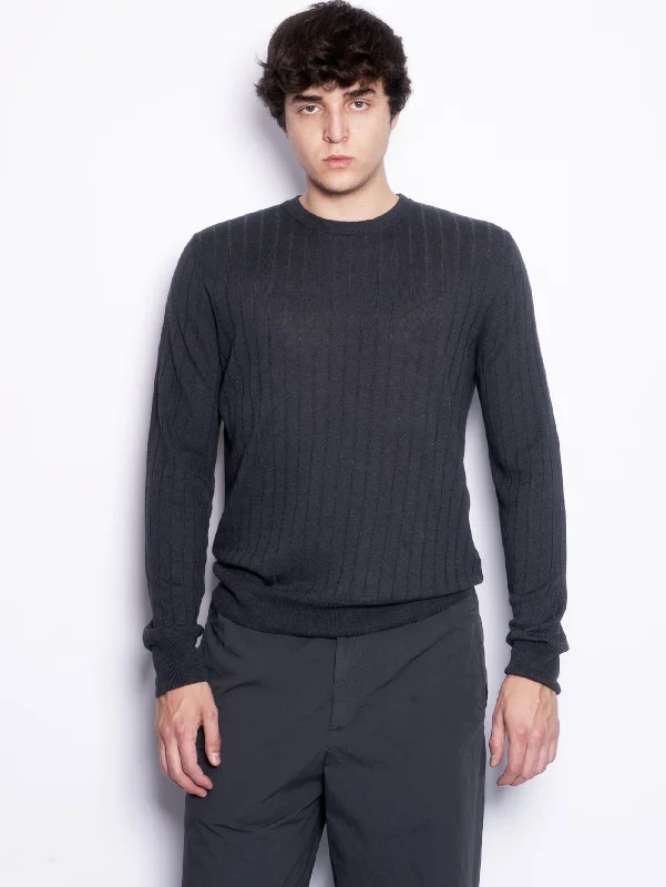 Fresh And Simple Maglia a Coste Ato Piombo