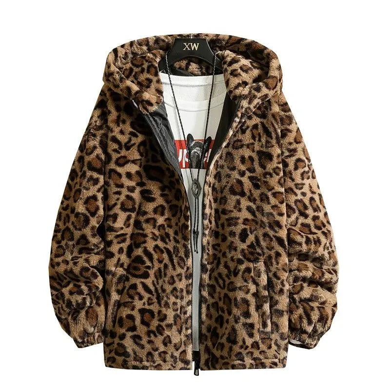 All-Day Wear Casual Printed Hooded Men Fleece Jacket