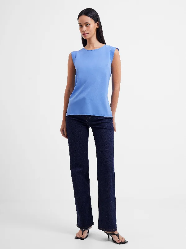 Chic Relaxation Crepe Light Cap Sleeve Top