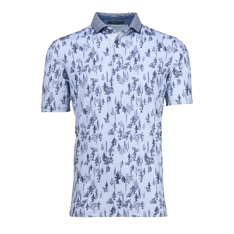 Elegant And Casual Fishing Line Polo