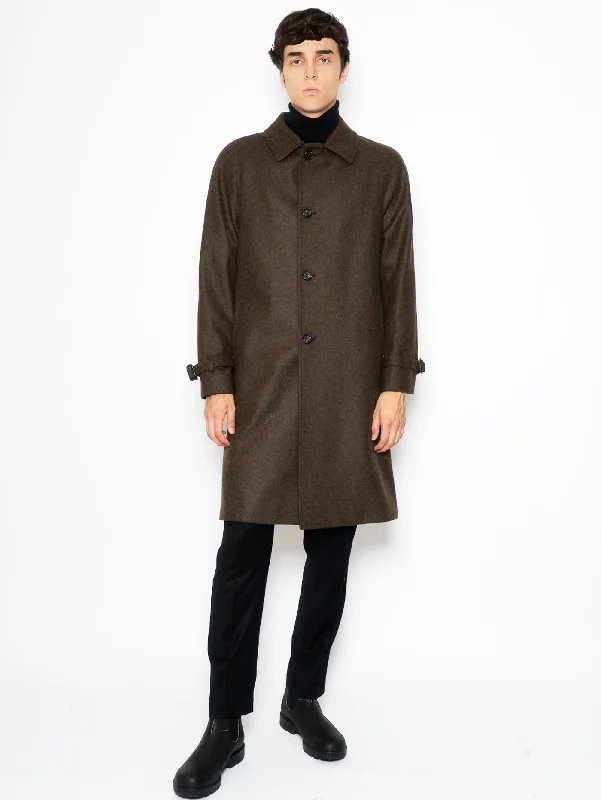 High-end Sense Cappotto Stile Loden Verde
