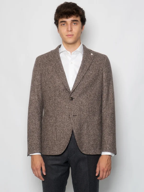 New Products Giacca in Lana Bouclè Beige