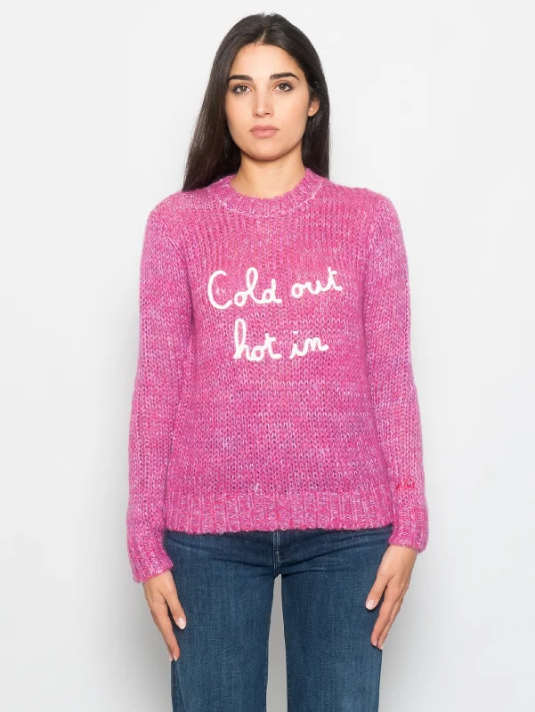 Fresh And Natural Maglia Girocollo New Queen Soft in Mohair Rosa