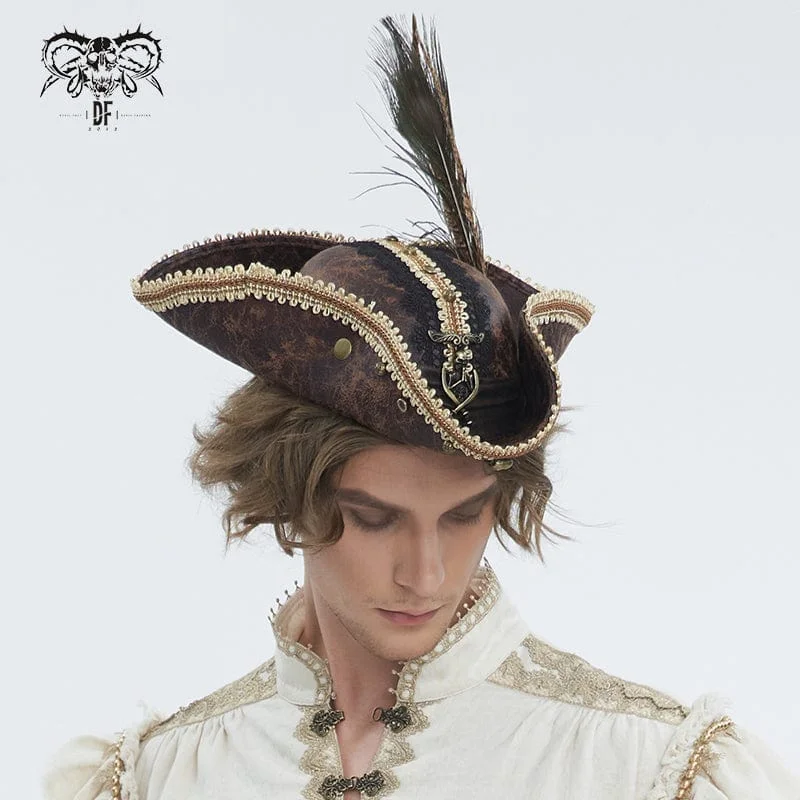All-Day Style Men's Gothic Skull Lace Hem Hat