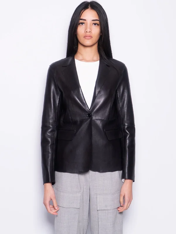 Cozy Lifestyle Giacca Blazer in Pelle Nero