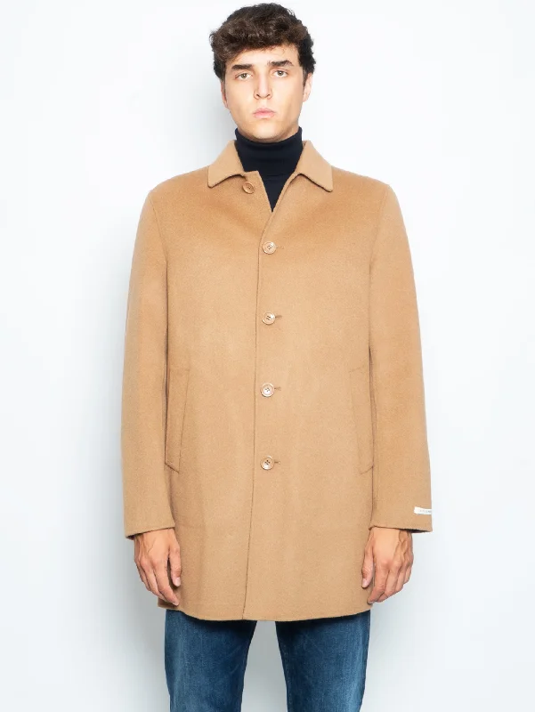 Soft Fabrics Cappotto Monopetto in Double Alfredo Sughero