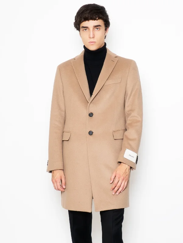 Bright Colors Cappotto di Misto Cashmere Cammello
