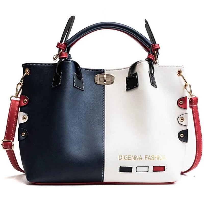 Comfortable And Cold-proof Patchwork Leather Handbag