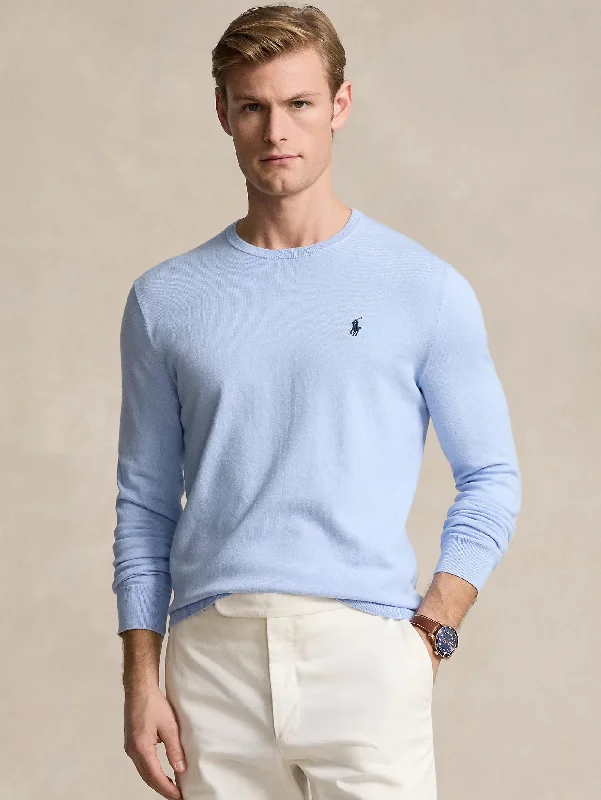 European And American Style Maglia Girocollo con Effetto Texture Cielo