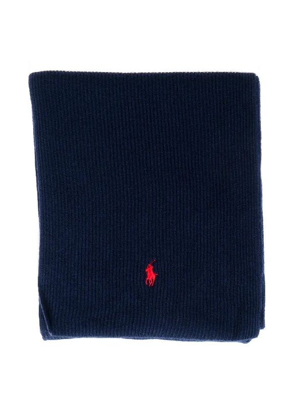 Fashionable Items Sciarpa con Lavorazione a Coste Blu