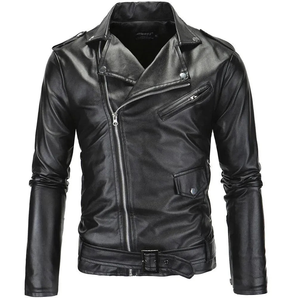 Stylish Jackets Slim Fit Biker Men's Leather Jacket