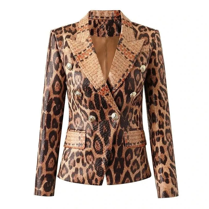 Relaxed Tops Slim Fit Printed Women Blazer