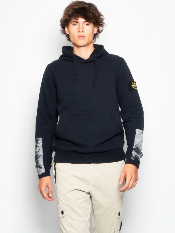 Stylish Wear Felpa con Cappuccio e Dettagli Reflective Blu