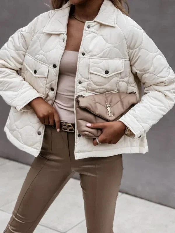 Elegant Casuals Stylish Loose Buttoned Women Jacket