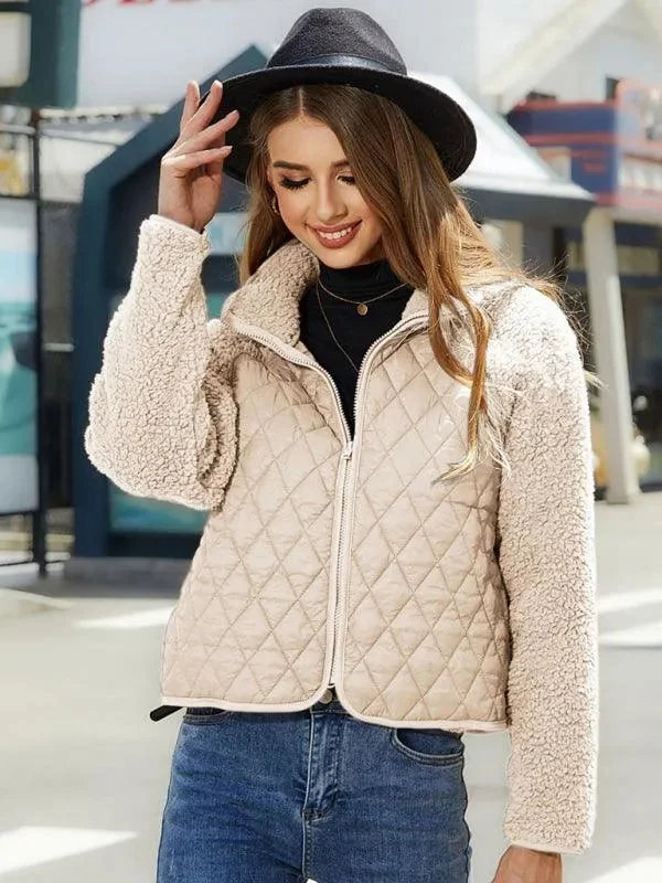 Mid-length Style Stylish Slim Fit  Women Jacket