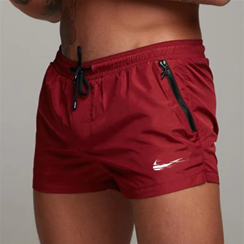 Playful Style Side Pocket Swim Shorts For Men