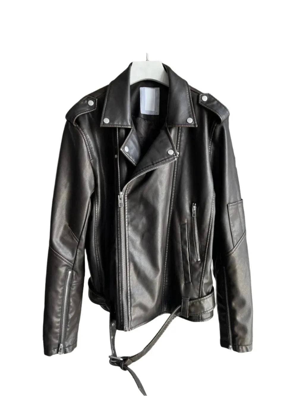 Comfy Dress Vintage Men Leather Biker Jacket
