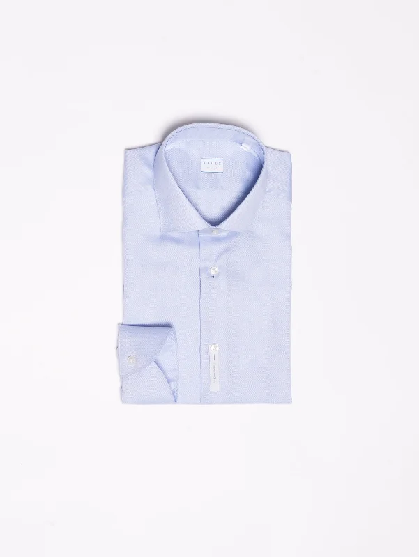 Lively And Youthful Camicia Wrinkle Free in Oxford - Blu