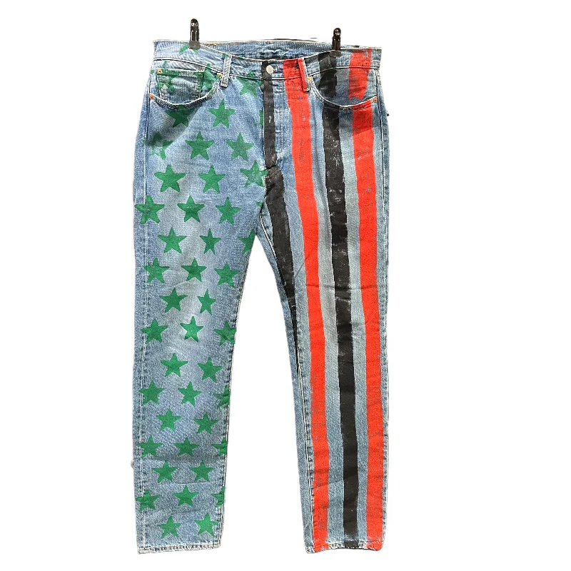 Denim Design CACTUS PLANT FLEA MARKET/Pants/34/Cotton/BLU//Graphic/4TH OF JULY
