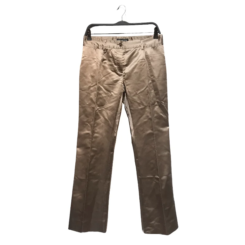 French Style DOLCE&GABBANA/Bootcut Pants/40/Silk/BEG