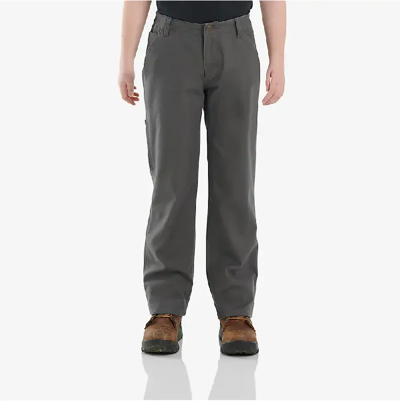 New Design Carhartt Boys' Rugged Flex Loose Fit Canvas Utility Boot-Cut Work Pant