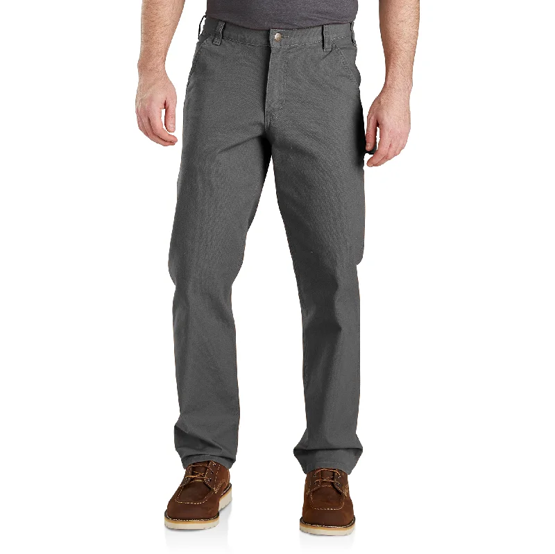 Soft Textures Carhartt Men's Rugged Flex® Relaxed Fit Duck Utility Work Pant -Gravel