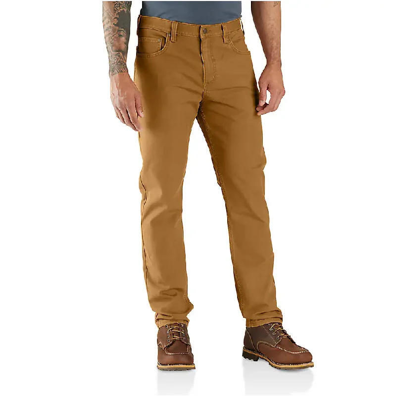 Editorial Design Carhartt Men's Rugged Flex Slim Fit Duck 5 Pocket Tapered Work Pant - Carhartt Brown