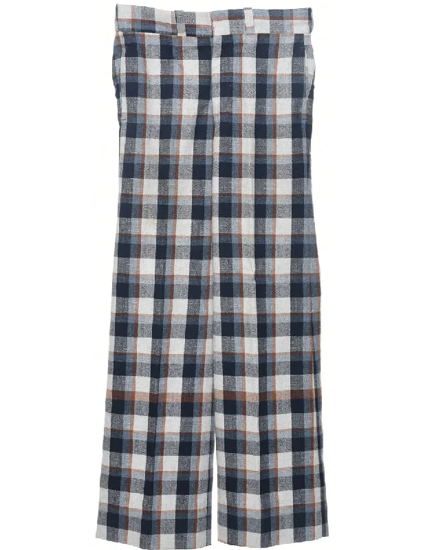 High-quality Design Checked Pattern Trousers - W34 L35