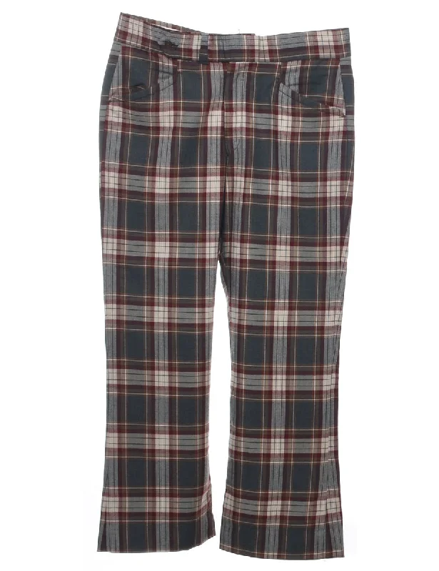 Summer Selection Checked Pattern Trousers - W35 L29