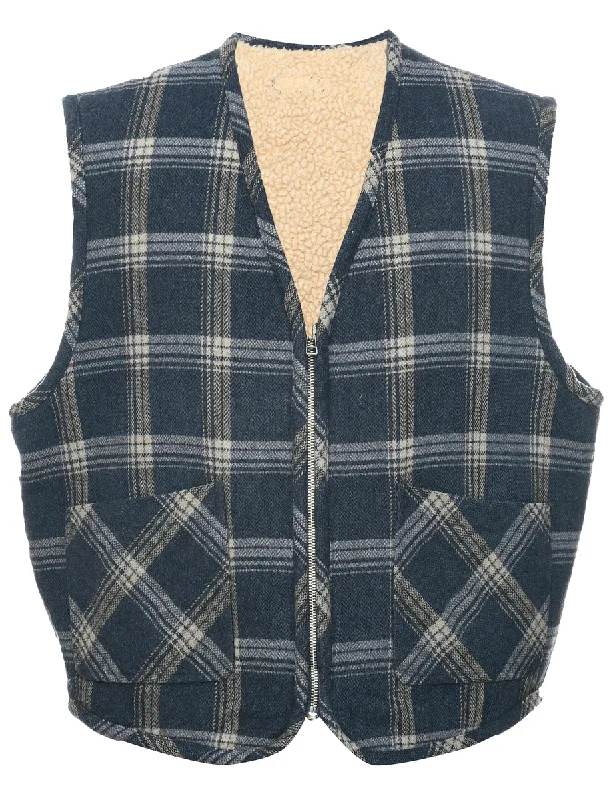 Comfortable Looks Checked Waistcoat - XL