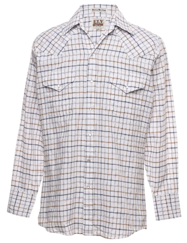 Relaxed Dresses Checked Western Shirt - S