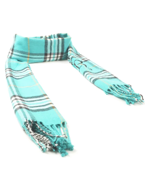 Layered Comfort Checked Winter Scarf - L