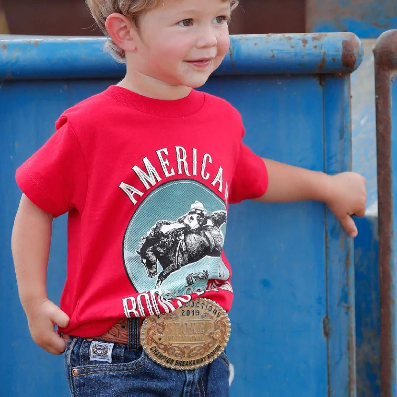 Ultra-lightweight Cinch Baby & Toddler American Rodeo T-Shirt in Red