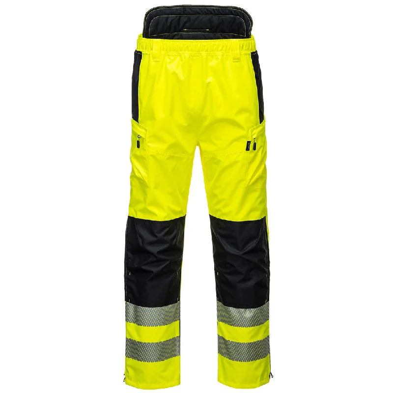Slim Fit Portwest PW3 Hi-Vis Extreme Rain Pants (PW342YBR)