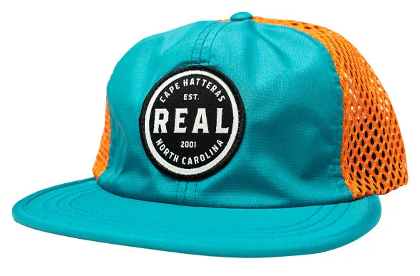 Hooded design REAL Coaches Hat-Teal/Orange