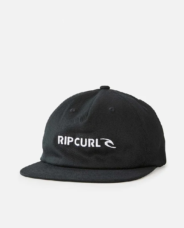 Light Dressing Rip Curl Brand Icon Flexfit Adj Hat-Black