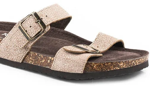 Versatile Casuals Roper Women's Jezebel White Crackled Leather Sandal