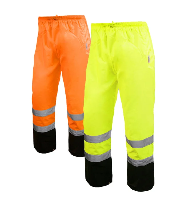 Soft Fabric Looks Reflective Apparel Safety Pants: Hi Vis Pants: Breathable Waterproof: ANSI E (VEA-700-ST)-1